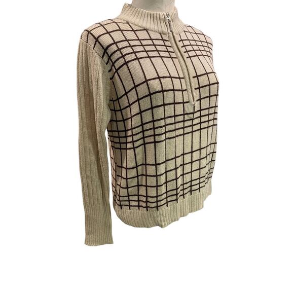 Small Fia Italia Handloomed Womens 1/2 Zip Sweater Vintage 1990s Soft - Picture 8 of 9